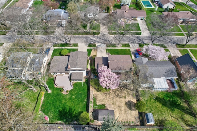 drone / aerial view with a residential view