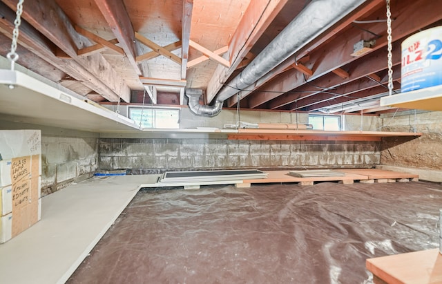 view of basement