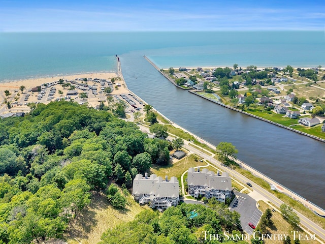 810 S Harbor Dr Unit 21, Grand Haven, MI 49417 - aerial overview of property's location featuring a nearby body of water