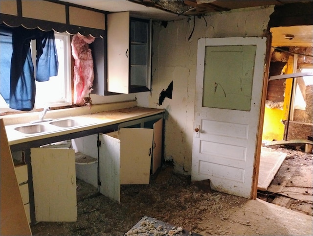 interior space with a sink