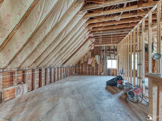 view of attic