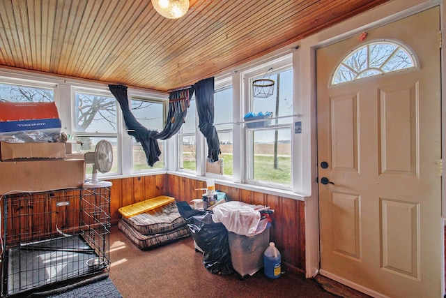 view of sunroom