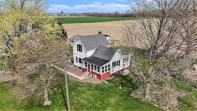 bird's eye view with a rural view