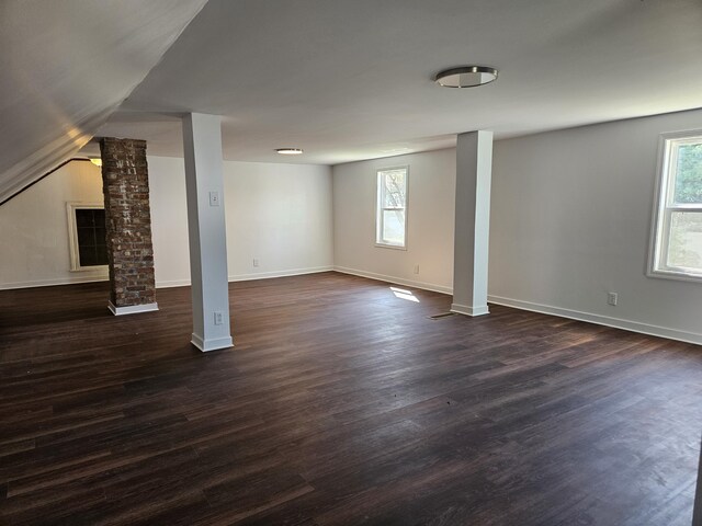9 W Michigan St, Three Oaks, MI 49128 - basement with dark wood-style flooring and baseboards