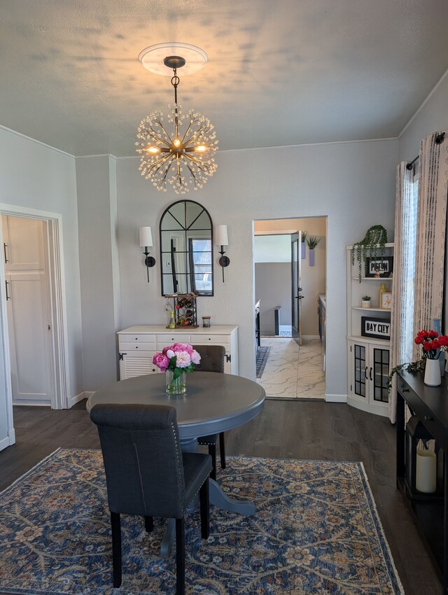 1204 Stanton St, Bay City, MI 48708 - dining room with a chandelier and baseboards