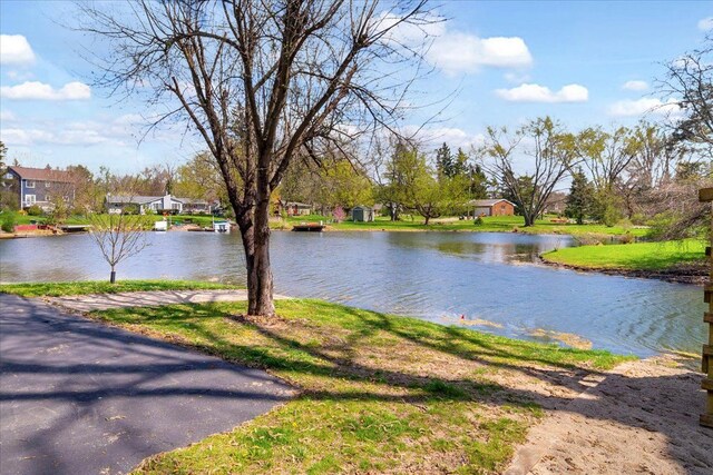 property view of water with a residential view