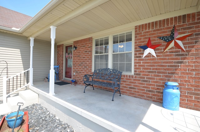 view of patio / terrace with a porch