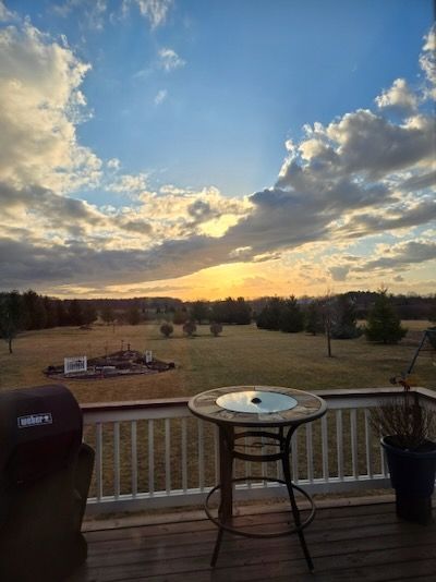 view of deck at dusk