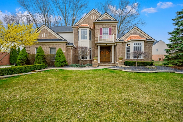 1249 Lasalle Rd, Canton, MI 48187 - colonial-style house with brick siding and a front lawn