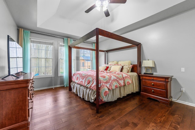 1249 Lasalle Rd, Canton, MI 48187 - bedroom with wood-type flooring, baseboards, and ceiling fan