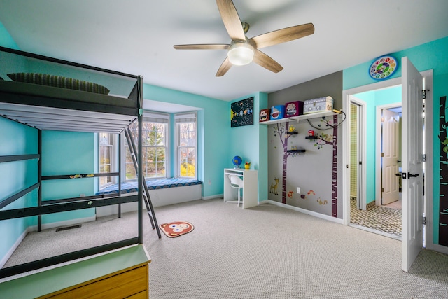 1249 Lasalle Rd, Canton, MI 48187 - bedroom featuring carpet, baseboards, and ceiling fan