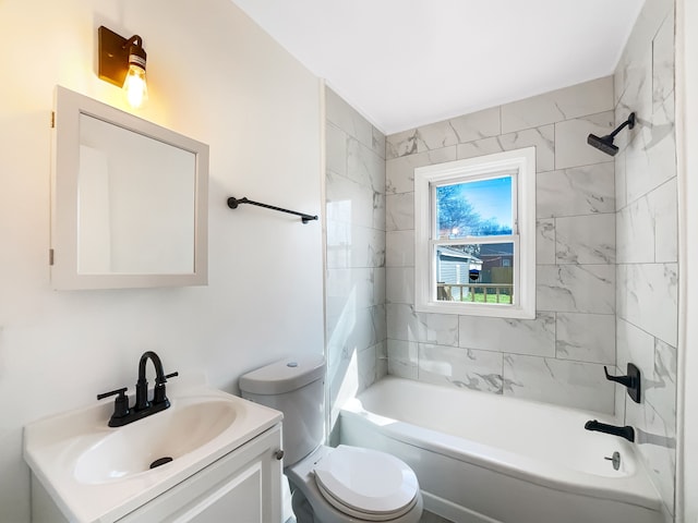 20612 Kingsville St, Harper Woods, MI 48225 - bathroom with toilet, bathtub / shower combination, and vanity