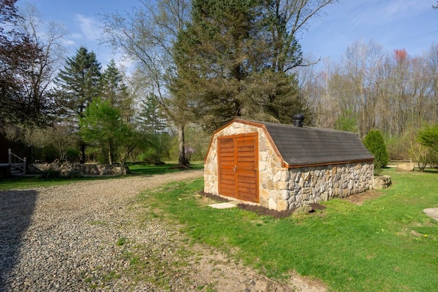 view of shed