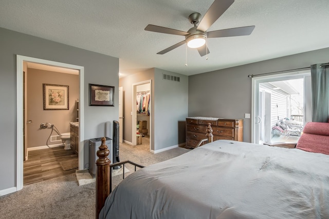 10207 Dodge Rd, Otisville, MI 48463 - bedroom featuring carpet floors, baseboards, visible vents, and a spacious closet