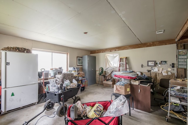 10207 Dodge Rd, Otisville, MI 48463 - miscellaneous room with concrete flooring and visible vents
