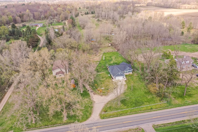 10207 Dodge Rd, Otisville, MI 48463 - aerial view featuring a forest view