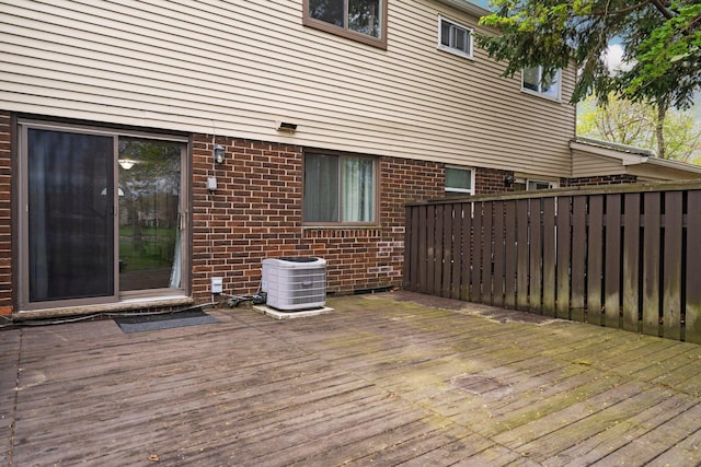 wooden terrace with central AC
