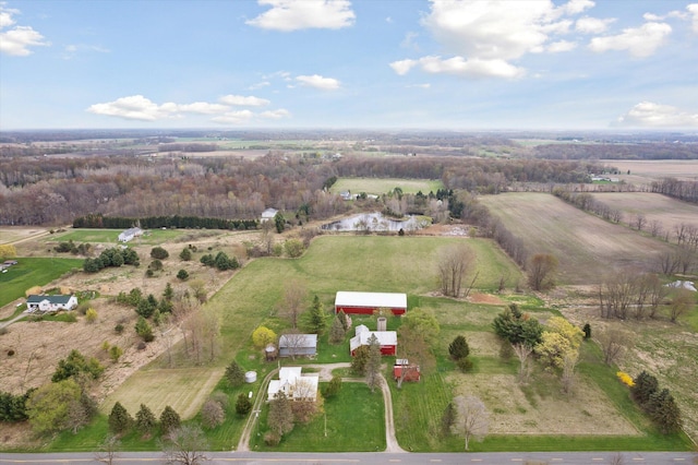 bird's eye view featuring a rural view