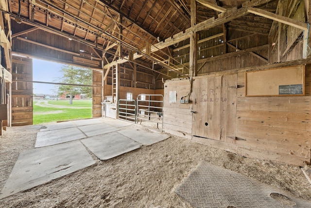 view of horse barn