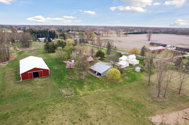drone / aerial view with a rural view