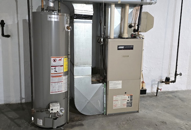 utilities featuring gas water heater