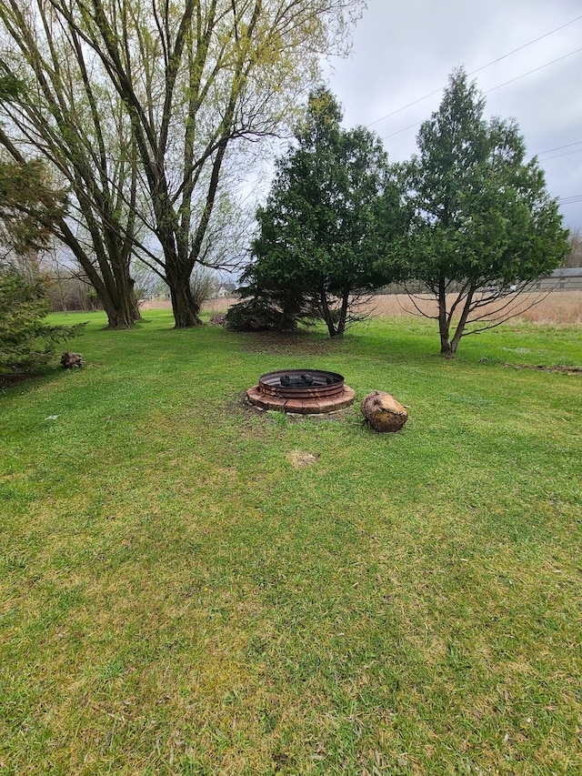 24800 Dayton Rd, Armada, MI 48005 - view of yard with an outdoor fire pit