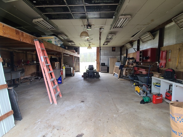 24800 Dayton Rd, Armada, MI 48005 - interior space with unfinished concrete floors