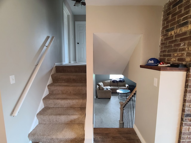 24800 Dayton Rd, Armada, MI 48005 - staircase with wood finished floors
