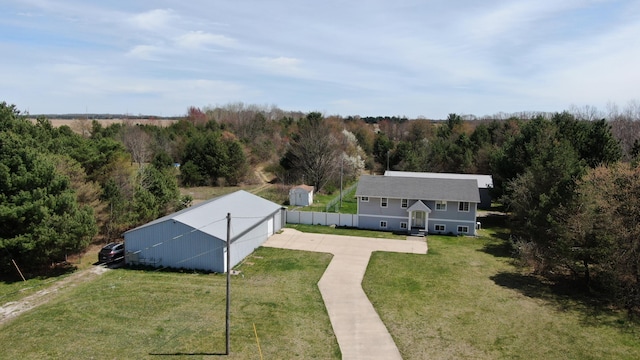 13904 120th Ave, Rodney, MI 49342 - aerial view with a forest view