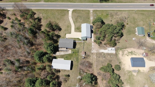 aerial view featuring a rural view