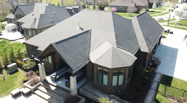 drone / aerial view featuring a residential view
