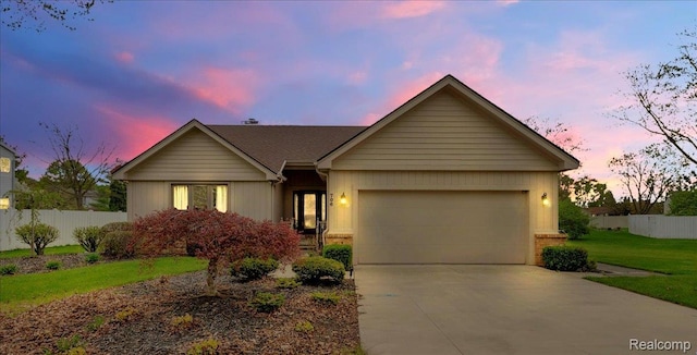 706 Donnalee Dr, Monroe, MI 48162 - ranch-style home featuring an attached garage and concrete driveway