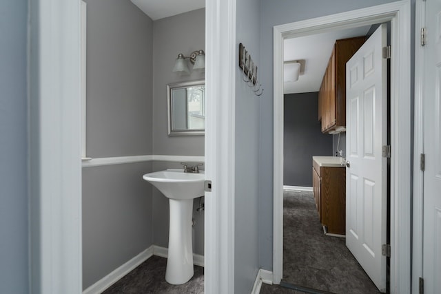 29742 Old Bedford St, Farmington Hills, MI 48331 - bathroom with baseboards and a sink
