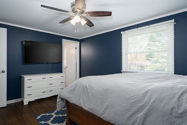 29742 Old Bedford St, Farmington Hills, MI 48331 - bedroom featuring wood finished floors, baseboards, and ceiling fan