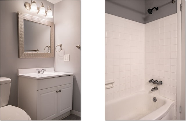 29742 Old Bedford St, Farmington Hills, MI 48331 - bathroom with toilet, shower / washtub combination, and vanity