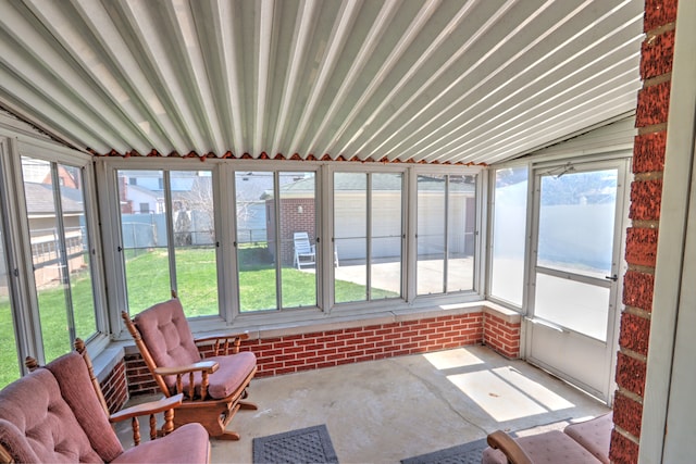 view of sunroom