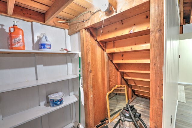 view of storage area