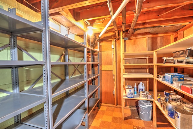 view of storage area