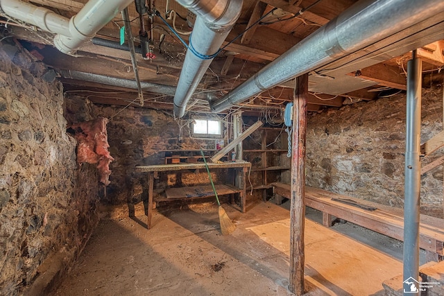 view of basement