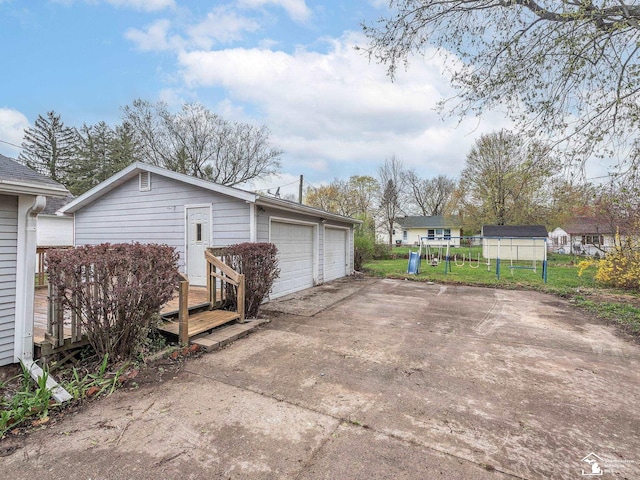 view of home's exterior featuring a garage