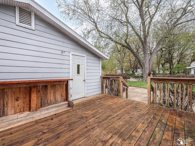 view of wooden deck