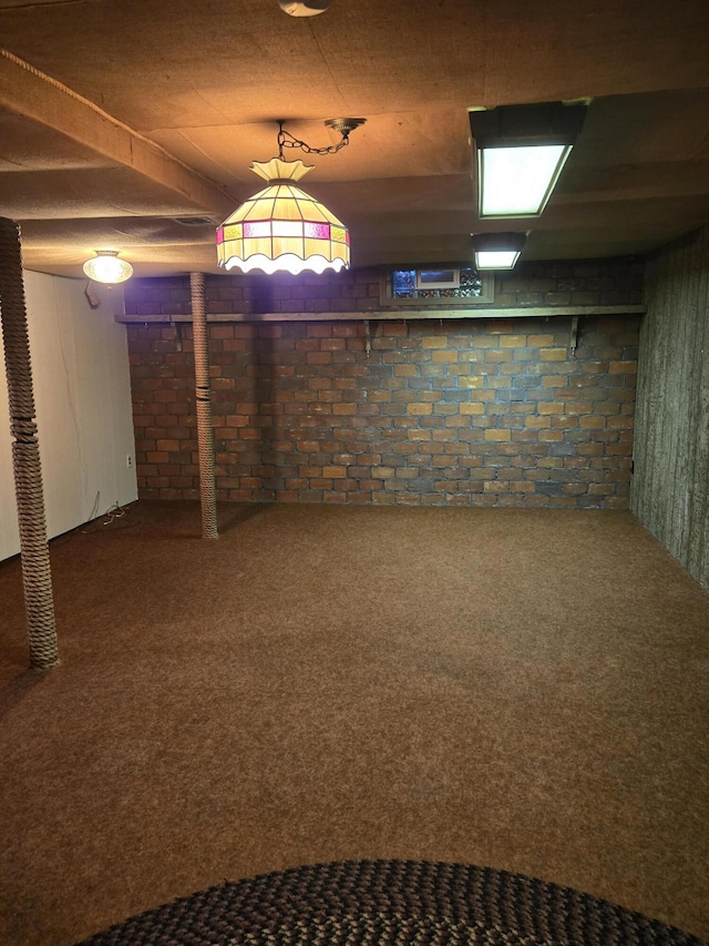 609 1st St, Lake Odessa, MI 48849 - below grade area with carpet floors
