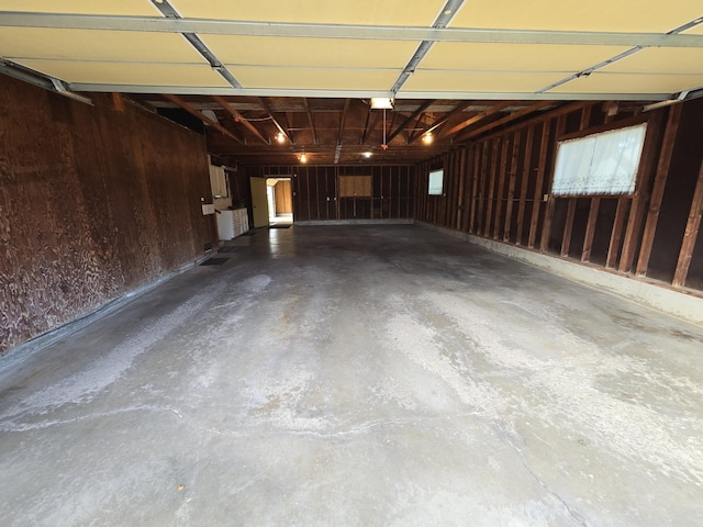 609 1st St, Lake Odessa, MI 48849 - garage with wooden walls