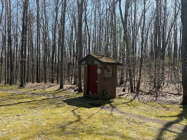 view of shed