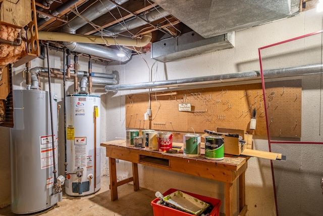utilities featuring water heater