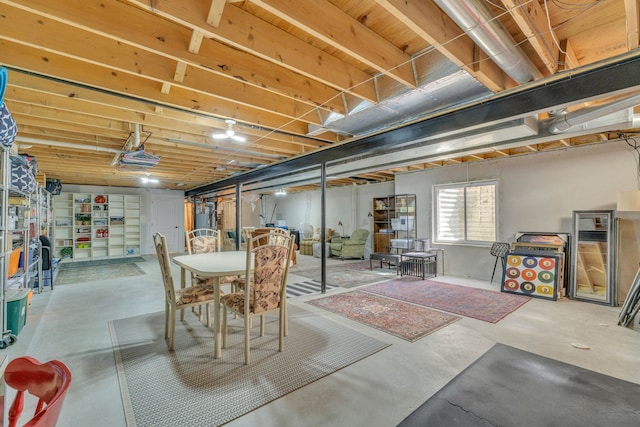 view of basement