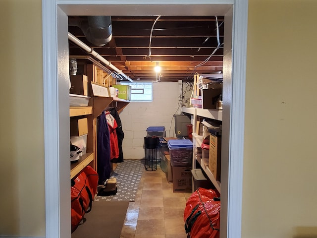 view of storage room