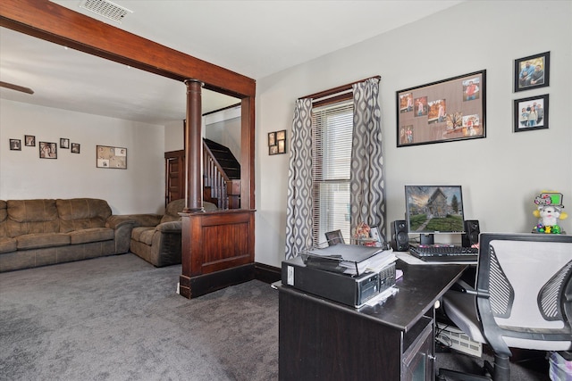 701 N Saginaw St, Durand, MI 48429 - office space featuring carpet floors and visible vents