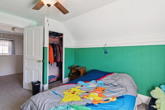 701 N Saginaw St, Durand, MI 48429 - carpeted bedroom featuring a closet and ceiling fan