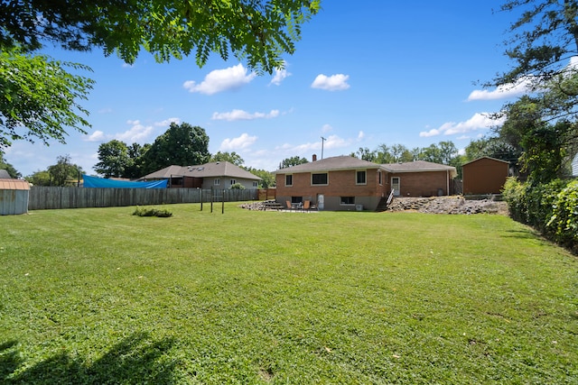 2250 Saines Manor Dr, Jackson, MI 49201 - view of yard with a fenced backyard and a patio area